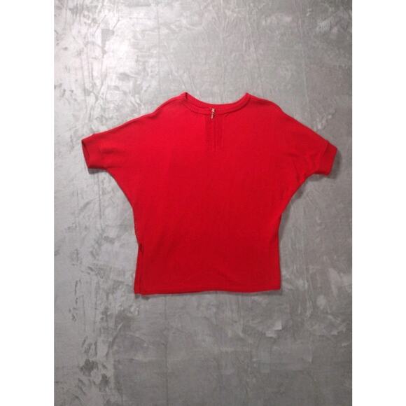 Lunatisme Paris Pullover Sweater Red Cotton Blend Sz L NWT Daksha Cardigan - Picture 2 of 12